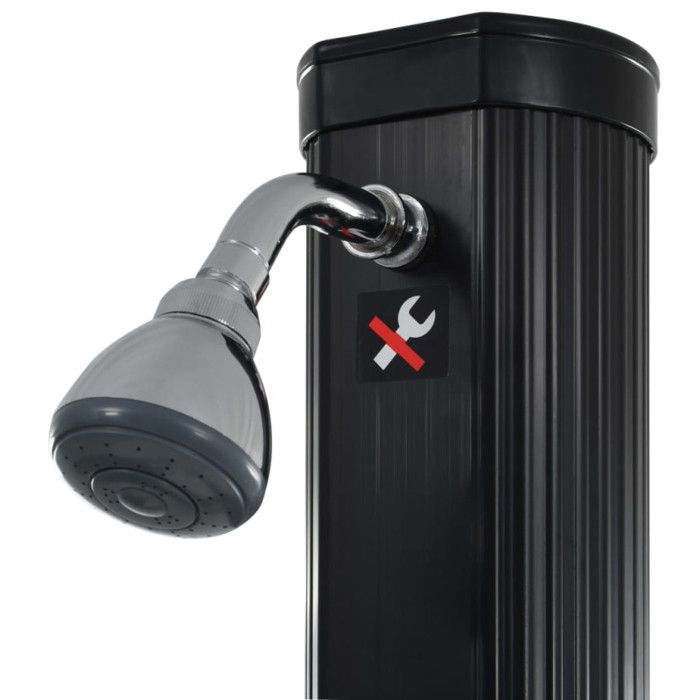 Douche solaire pliable - Noir - 23 x 15 x 214 cm