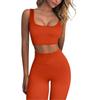 Women's Workout Set 2-piece Set Seamless Short Vest High Waist Shorts Yoga Clothing