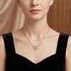 Choker Snowflake Necklace Zircon Snowflower Crystal Necklace Women's Collarbone Chain  Party