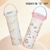 New Kitten High-value Portable Double-drink Coffee Cup Stainless Steel Thermos Cup Portable Tea Separation Straw Cup