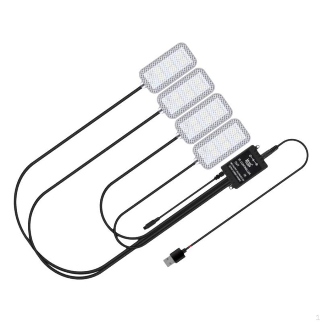 Car Interior Mood Lights, port Music Sync, Multicolor Decoration Remote+Voice USB