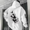 2025 New Men Hoodie Sweatshirt Raven Ancient Clocks Print Fashion Top For Autumn Winter Casual Sport Wear Home Outdoor Pullover