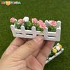 1Pcs Garden Lifelike Artificial Flower Miniature Potted Plants Decoration 1:12 Scale Dollhouse Simulated Rose Flowers Ornament