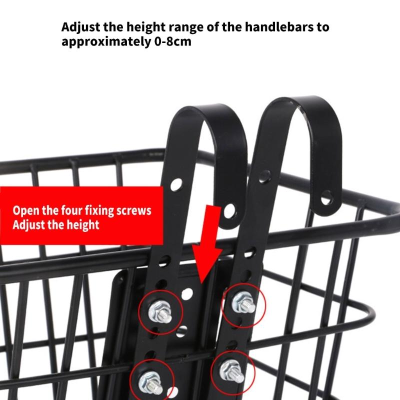 Adjustable Wire Basket Hook Bike Front Basket Hook with Mounting Hardware Hanging Cargo Rack Hooks Bicycles Accessories