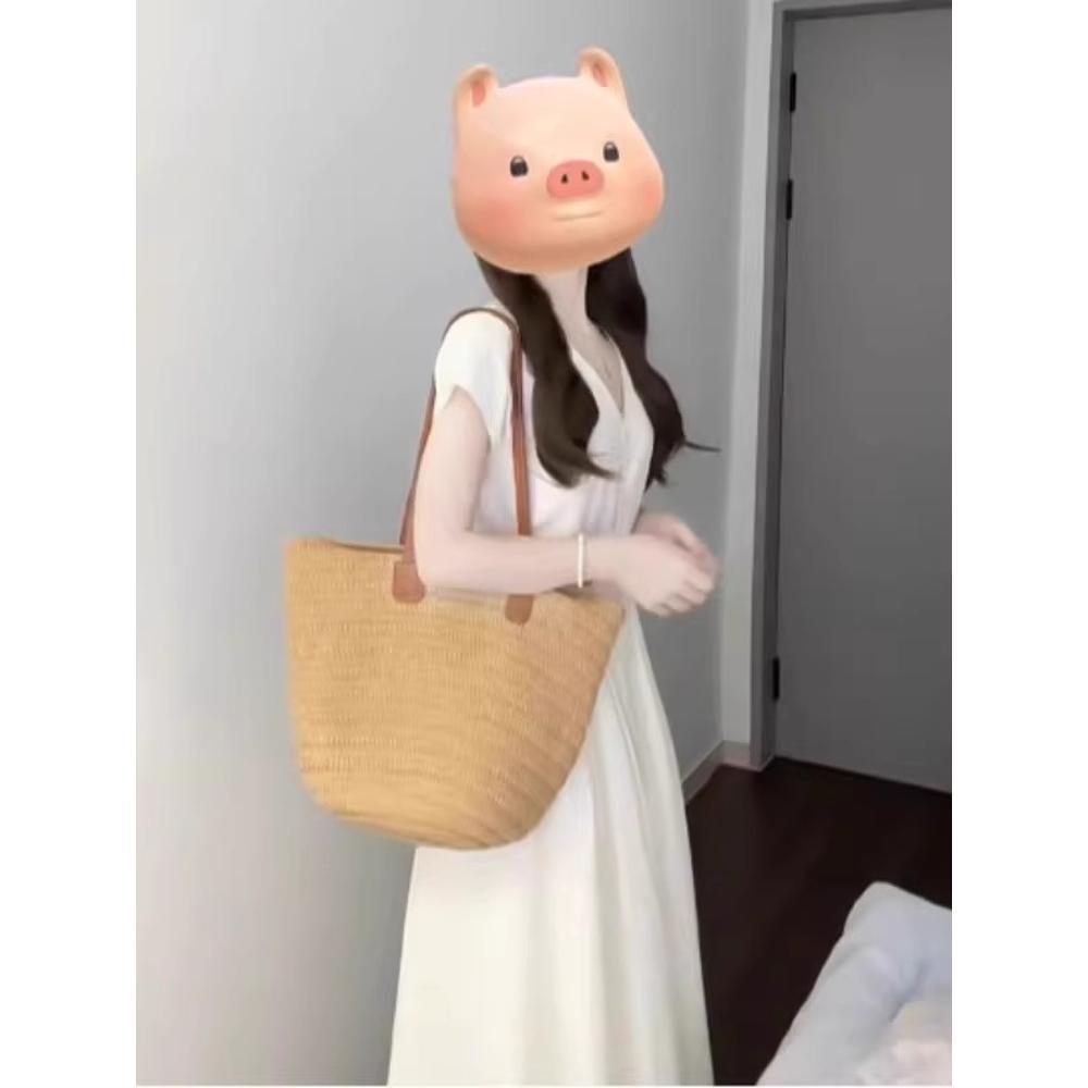 

Абрикосовое платье летнее повседневное новое популярное носить с поясом рубашка V-образный вырез маленькое платье с темпераментом XL- (recommended 110-60kg)