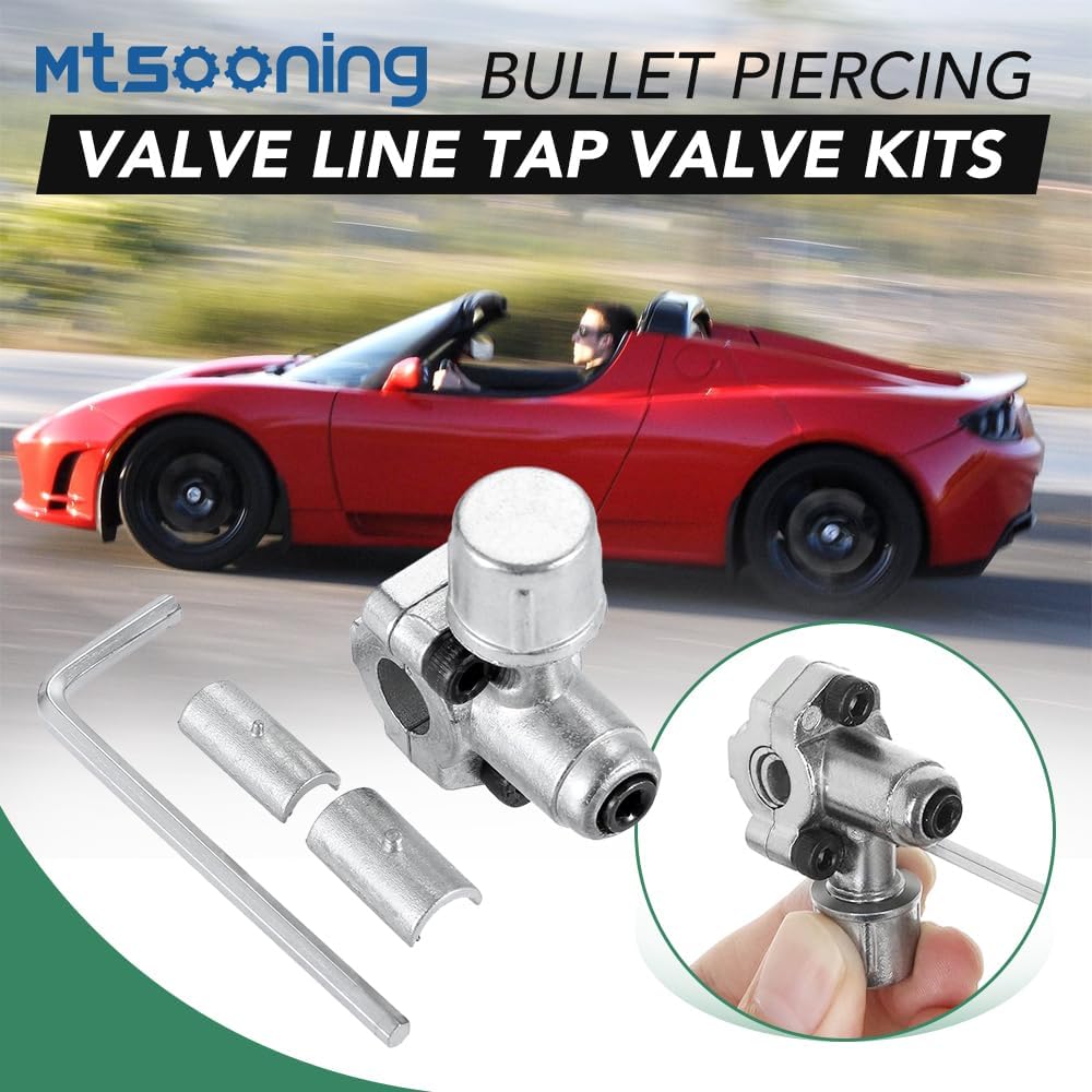 BPV-31 Bullet Piercing Valve Line Tap Valve Kits, Adjustable Valve for 1/4 Inch, 5/16 Inch, 3/8 Inch Outside Diameter Pipes, Replace for AP4502525,