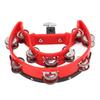 Hand Tambourine Double Row Metal Jingles Handheld Percussion Drum Instrument for Kids