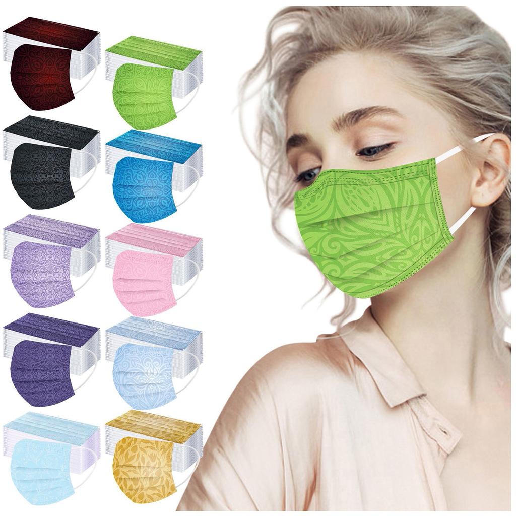 Adult Women Man Disposable Face Mask Industrial 3Ply Ear Loop 50PC Mask