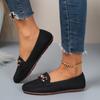 Fashion Women's Casual Coat Metal Chain Decorative Flat Shoes 2025 Spring and Autumn New Fashion Comfortable Low-cut Shoes Zapatos Mujer