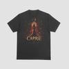 Carrie Distressed Acid Washed Black T-Shirt Cult Horror Movie Tee