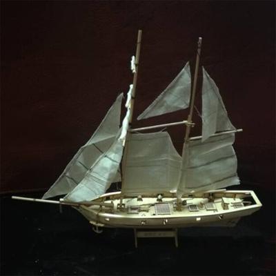 1:100 Scale Wooden Wood Sailboat Ship Kits Home DIY Model Home Decoration Boat Gift Toy for Kids