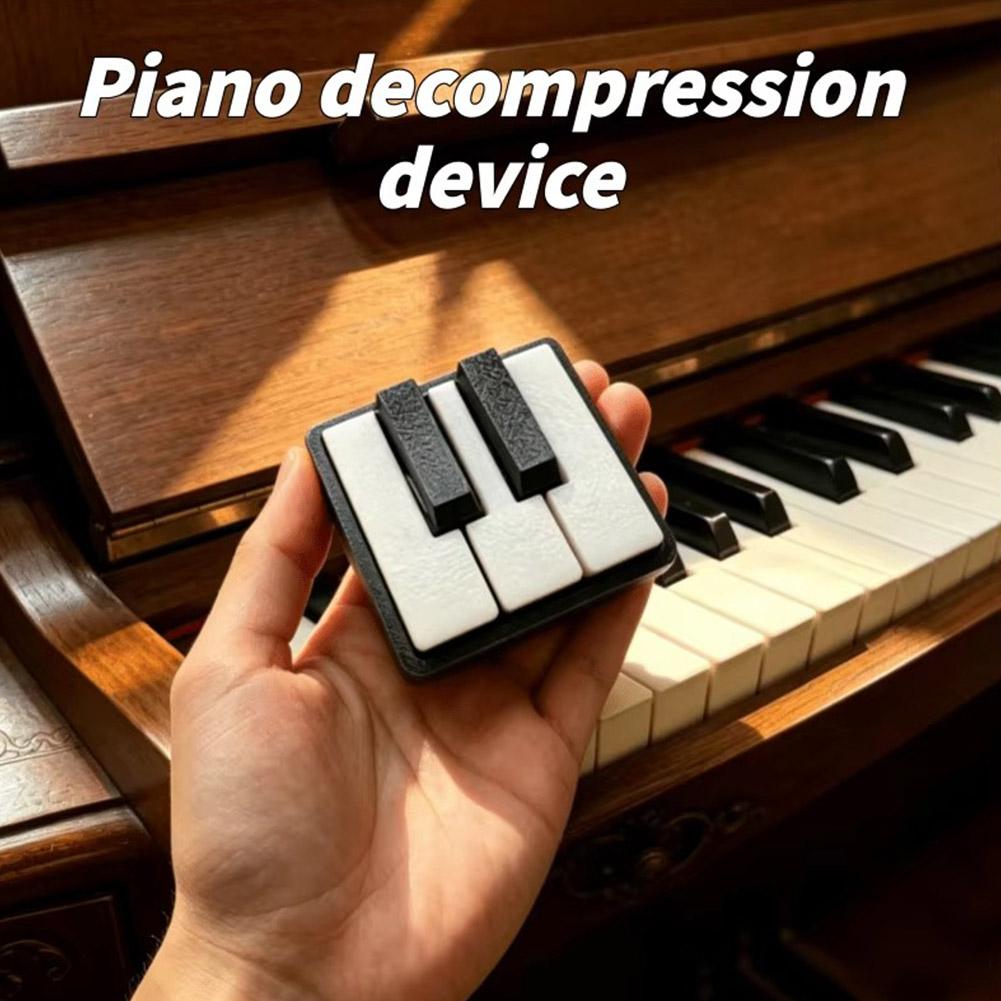 Fun Creative Mini Piano Key Fidget Toy 3D Printed Tactile Click Design Relax Fidget Stress Relief Pendant For Office Daily Carry