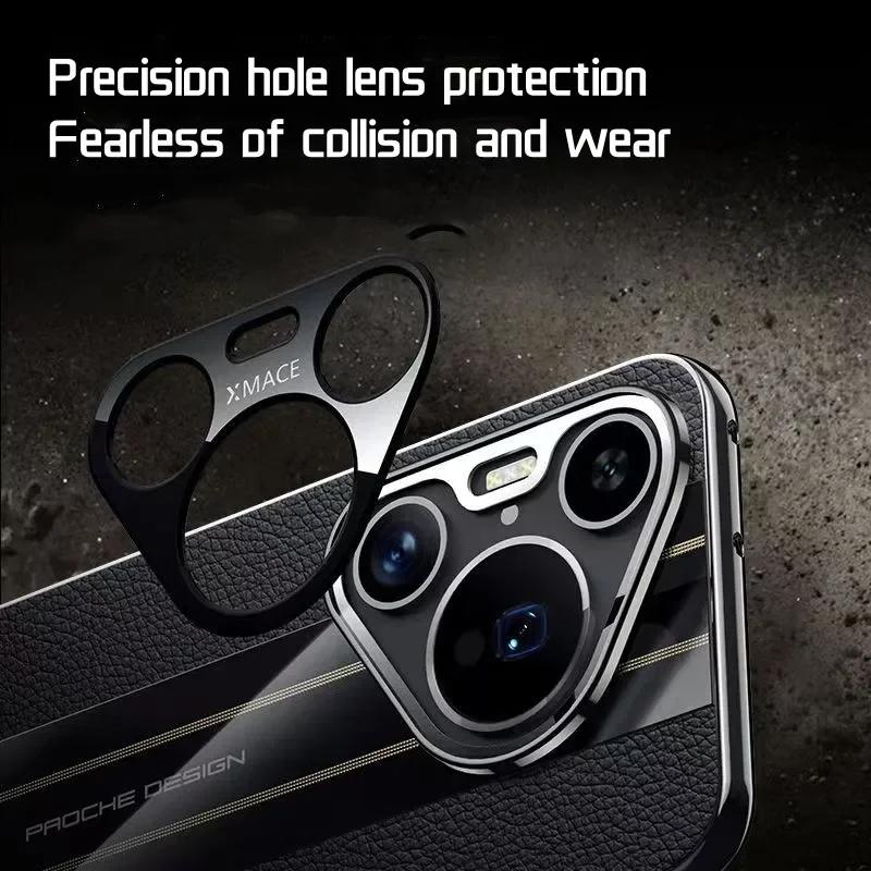 Розкішний натуральний шкіряний чохол для Huawei Pura 70 Ultra P70, захисний захисний чохол для камери ПК для Huawei Pura 70 Pro