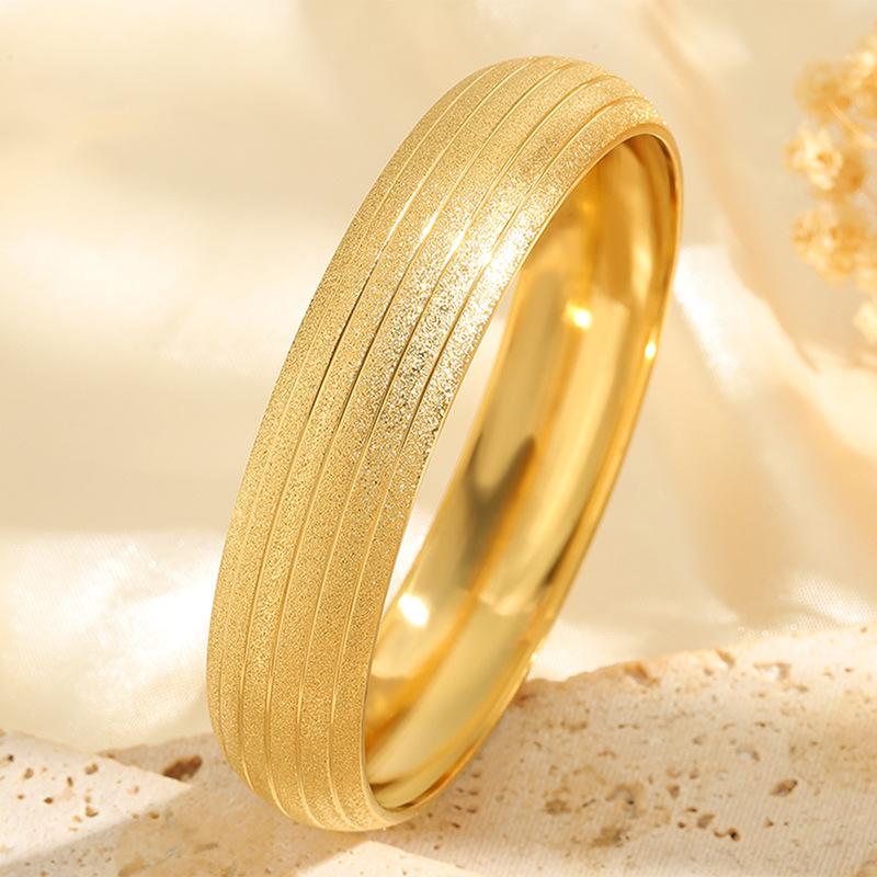 Chinese Style Closed Light Luxury Round Frosted Buddha Light Bracelet Pattern Heritage Jewelry Bracelet