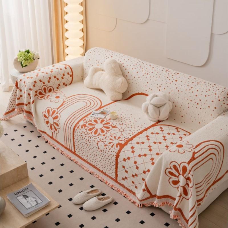 

Funda Sofa Chenille Hawaii Flower Sofa Mat Throw Blanket Autumn Winter Camping Picnic Sofa Cover 180x130