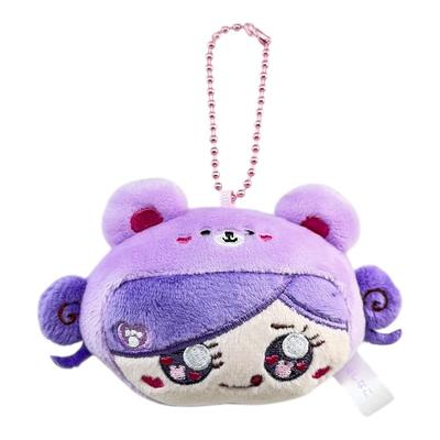 Pelúcia de Mascote Facial Shinakuma, Mercadoria Oficial Shinako, Aprox.. 5,5 cm (Roxa)