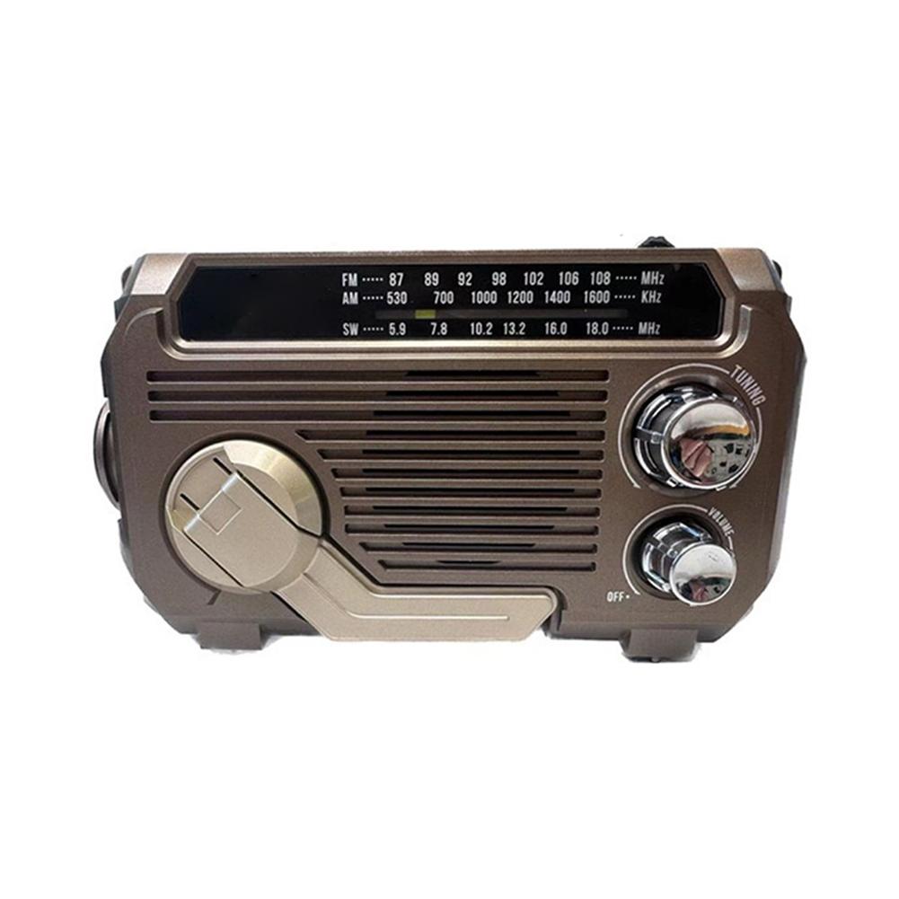 Outdoor Hand Crank Radio with Built In Flashlight and Playback Options