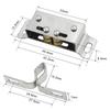Stainless Steel Door Close Latch Double Roller Catch Hardware
