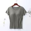 Women's Camisole Short Sleeve Top Summer One-piece Non-Steel Ring With Chest Pad Top