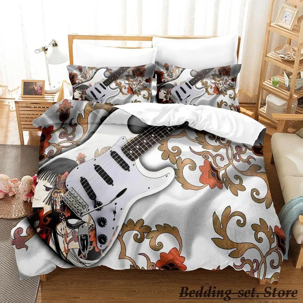 Fire Guitar Bedding Set Single Twin Full Queen King Size Bed Set Adult Kid Bedroom Duvetcover Sets Anime Parure De Lit Bed