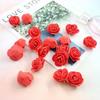 Handgefertigte künstliche Blumen 3cm Blumenmaterialien Dekoration Schaumstoff Rosenköpfe Valentinstag Rose