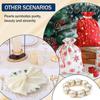 Gold Napkin Rings 20Pcs, Imitation Pearl Napkin Rings Napkin Holder, Elegant Rhinestone Gold Beaded Serviette Buckles for Weddings, Party Supplies &