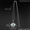 Vintage Evil Demon Eye Pendant Necklace For Women Men Stainless Steel Gold Color Lucky Amulet Devil Blue Eyes Chain Jewelry Gift