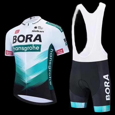 BORA Cycling Short Sleeve Jersey and Bib Shorts Set