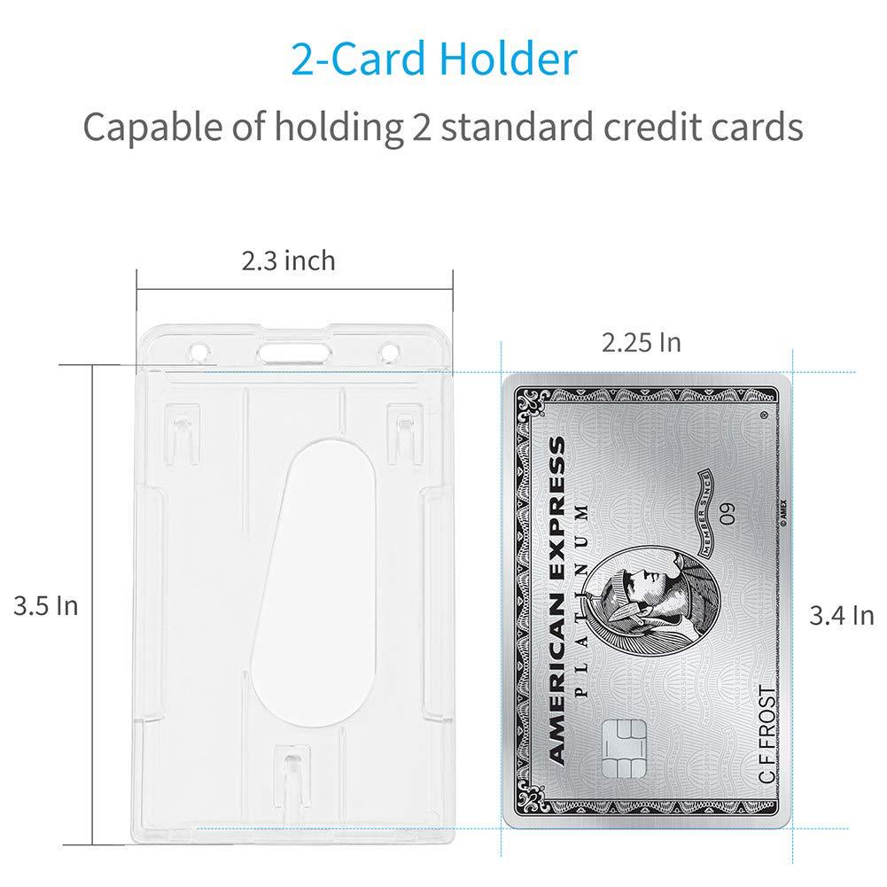 Clear Plastic Card Holder with Single ID Slot for PS/PC Cards