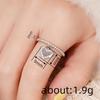 Dreamy Exquisite Heart-Shaped Zircon Pendant Ring for Women