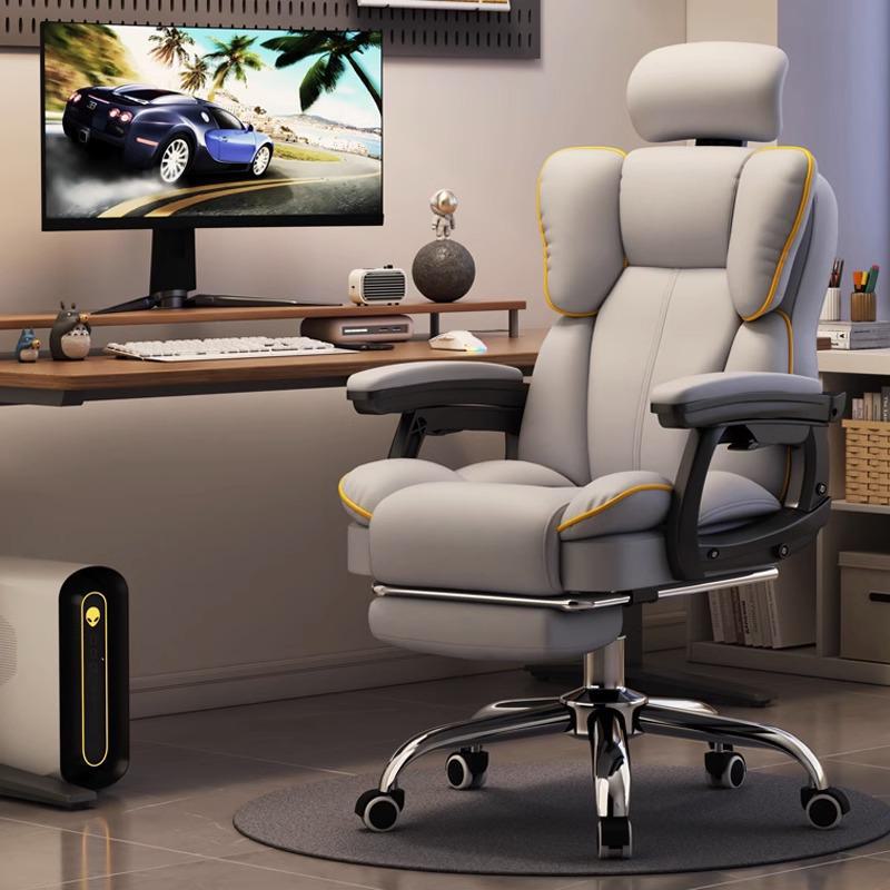 Ergonomic Gaming and Office Chair with Lumbar Support, Swivel Base, and Comfortable Backrest for Home or Dormitory Use.