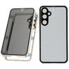 For Samsung Galaxy S23 FE Case with Anti-Spy Screen Protector/Lens Film Tempered Glass Metal Phone Cover