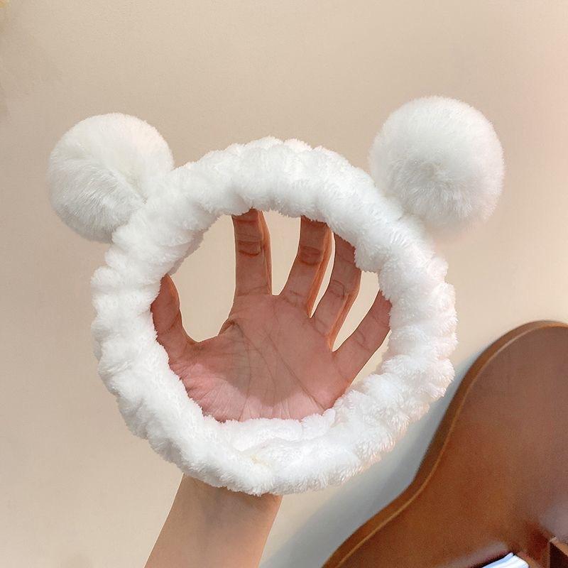 

1Pcs Tiger Pattern Plush Hair Hoop Set Soft Cute Cat Ear Headpiece Hair Strap for Daily Makeup Skincare Hair Accessories