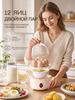Electric bunk egg cooker, steamer for cooking eggs and making omelettes, household kitchen appliance for breakfast