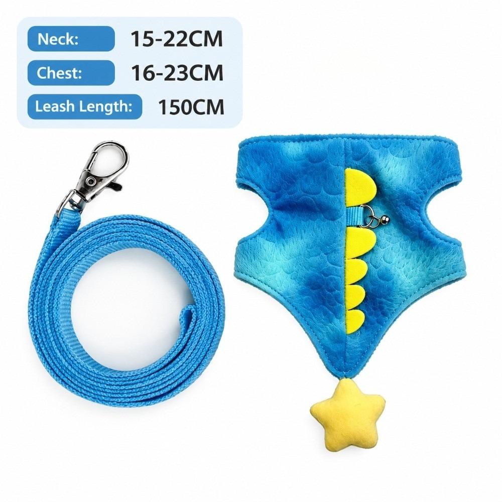 Dinosaur Shape Pet Harness Leash Adjustable Small Pet Harness Chest Strap Harness For Guinea Pig