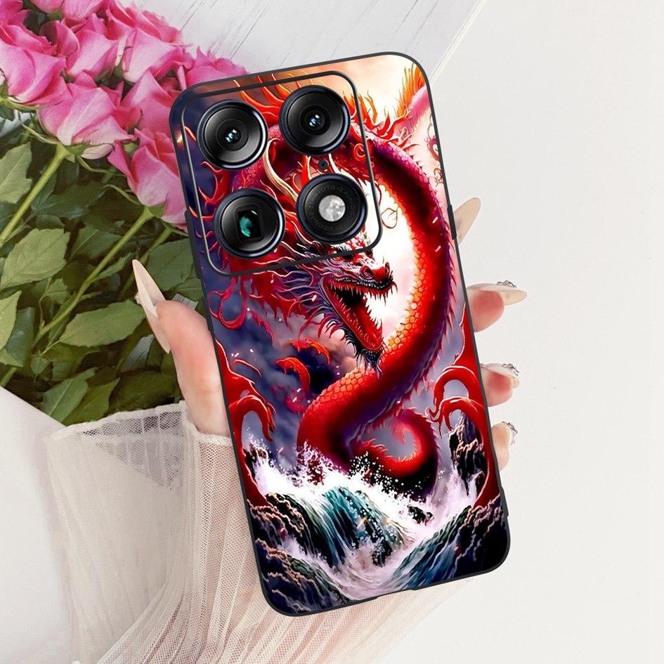 For Motorola Signature 2026 Case Popular Flower Marble Painted Cover Soft Silicone Black Phone Shell For Moto X70 Air Pro Fundas