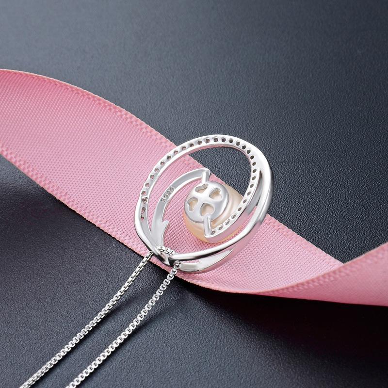 Lindon 925 Sterling Silver Classic Women Necklace Pendant Zircon Fashion Gift