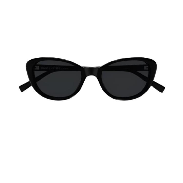 Saint Laurent Logo Cat Eye Sunglasses Unisex Sunglasses Black SL-822_001_52