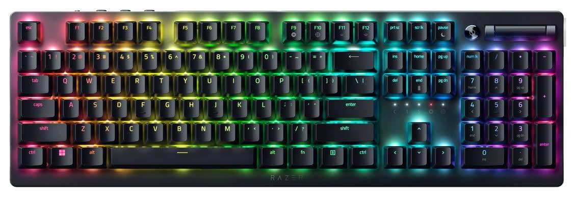 

Razer DeathStalker V2 Pro Linear Optical Switch Gaming Thin Optical Wireless Bluetooth Battery Coated ABS Chroma English DeathStalker V2 Pro Linear чорний