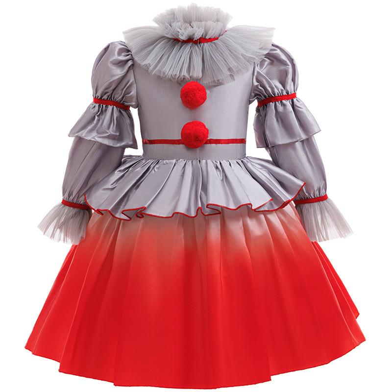 

It Cosplay Costume For Kids With Spliced Design For Halloween Dress Up 120cm