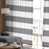 Stripes Grey Tulle Curtains Living Room Kitchen Chiffon Curtain Bedroom Balcony Sheer Curtain Fashion Home Decor