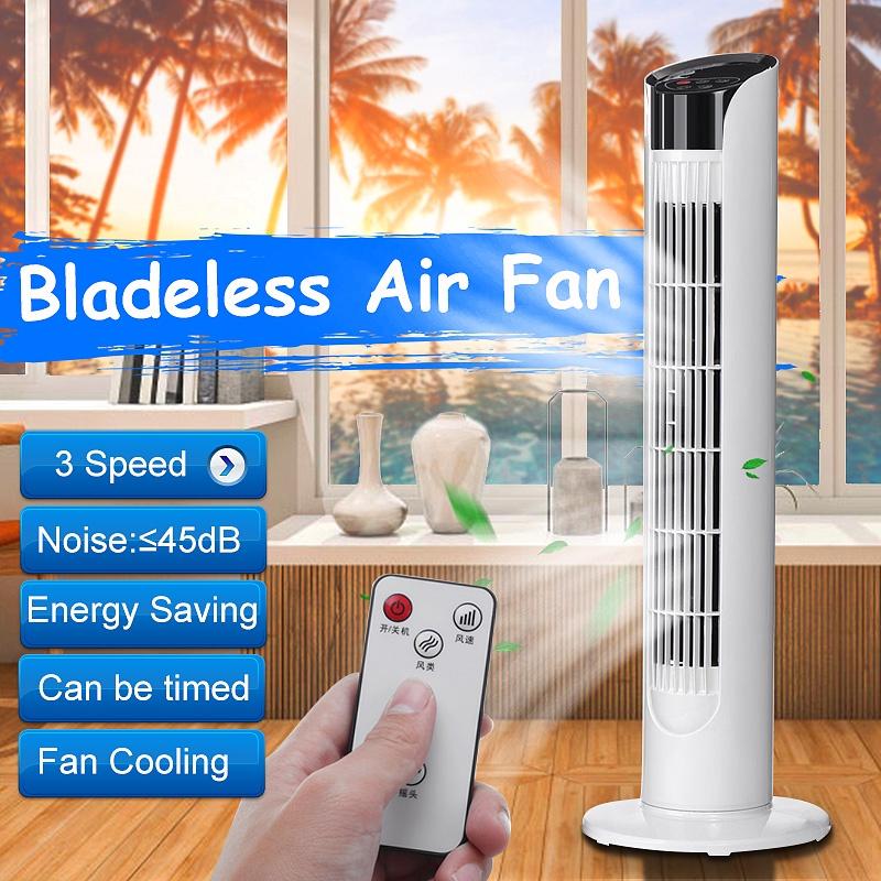 Air Cooling Tower Floor Bladeless Fan Electric Fan Remote Timer Conditioning Ventilator Air Conditioner Cooling Fan 220V