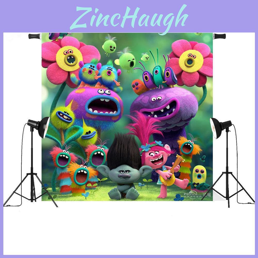 Trolls World Tour Themed Photo Backdrop For Kids Photography Studio Decoration Creative Prop