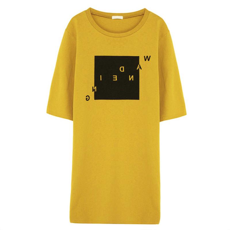 

3XL Летние женские повседневные милые короткие рукава с буквенным принтом бронзовые платья свободные большие размеры длинные футболки платье Vestido XXL