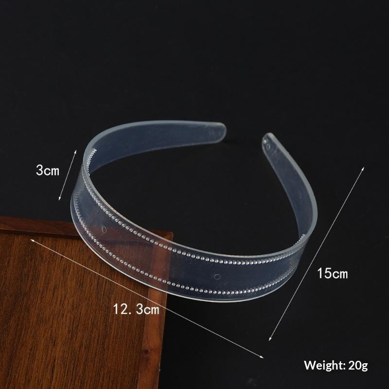 10 Stück gezahnte rutschfeste durchsichtige Haarreifen transparente Kunststoff-Haarbänder für Urlaubsreisen tragbare Haaraccessoires