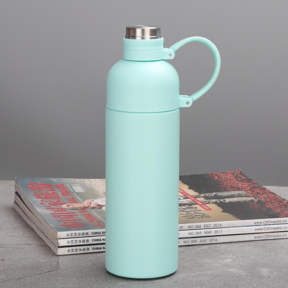 Thermos Cup Ladies High Appearance Level Student Compact Stainless Steel Delicate Portable Water Cup Straw Cup