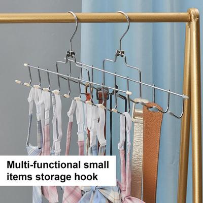 Belt Hanger with 10 Hooks Stainless Steel Anti-slip Great Load Bearing 360 Degree Rotation Tie Organizer