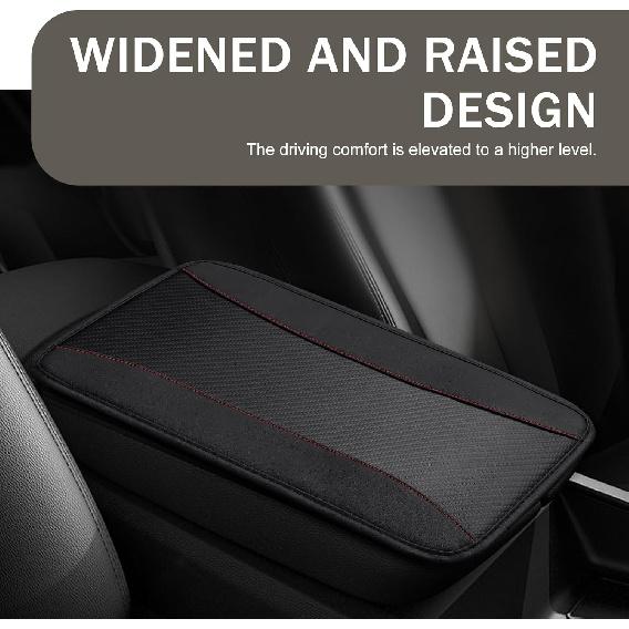Car Center Console Cover, PU Leather Armrest Cover Pad, Waterproof Comfortable Arm Rest Box Covers Protector, Universal Car Center Console Cushion,