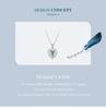 BAMOER 925 Sterling Silver Sparkling Heart Pendant Necklace for Women Simple Silver Necklace Engagement Fine Jewelry