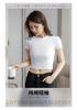 Small high neck pure cotton design new spring and summer crop exposed short style slim fit bottom top JS